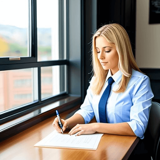 Woman writing down her goals